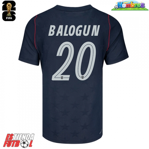 Estados Unidos Folarin Balogun #20 Segunda Equipación Mundial 2026 Manga Corta